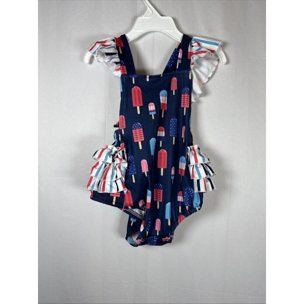 Pete And Lucy Popsicle Print Romper Size 12-18 M Preowned - Picture 2 of 11